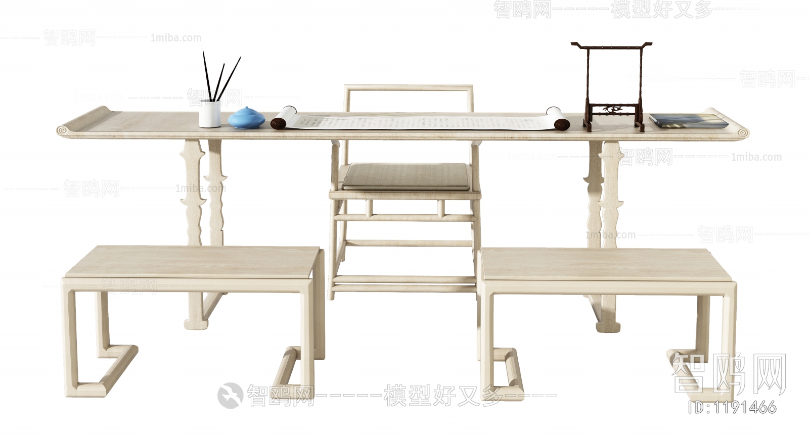 New Chinese Style Computer Desk And Chair