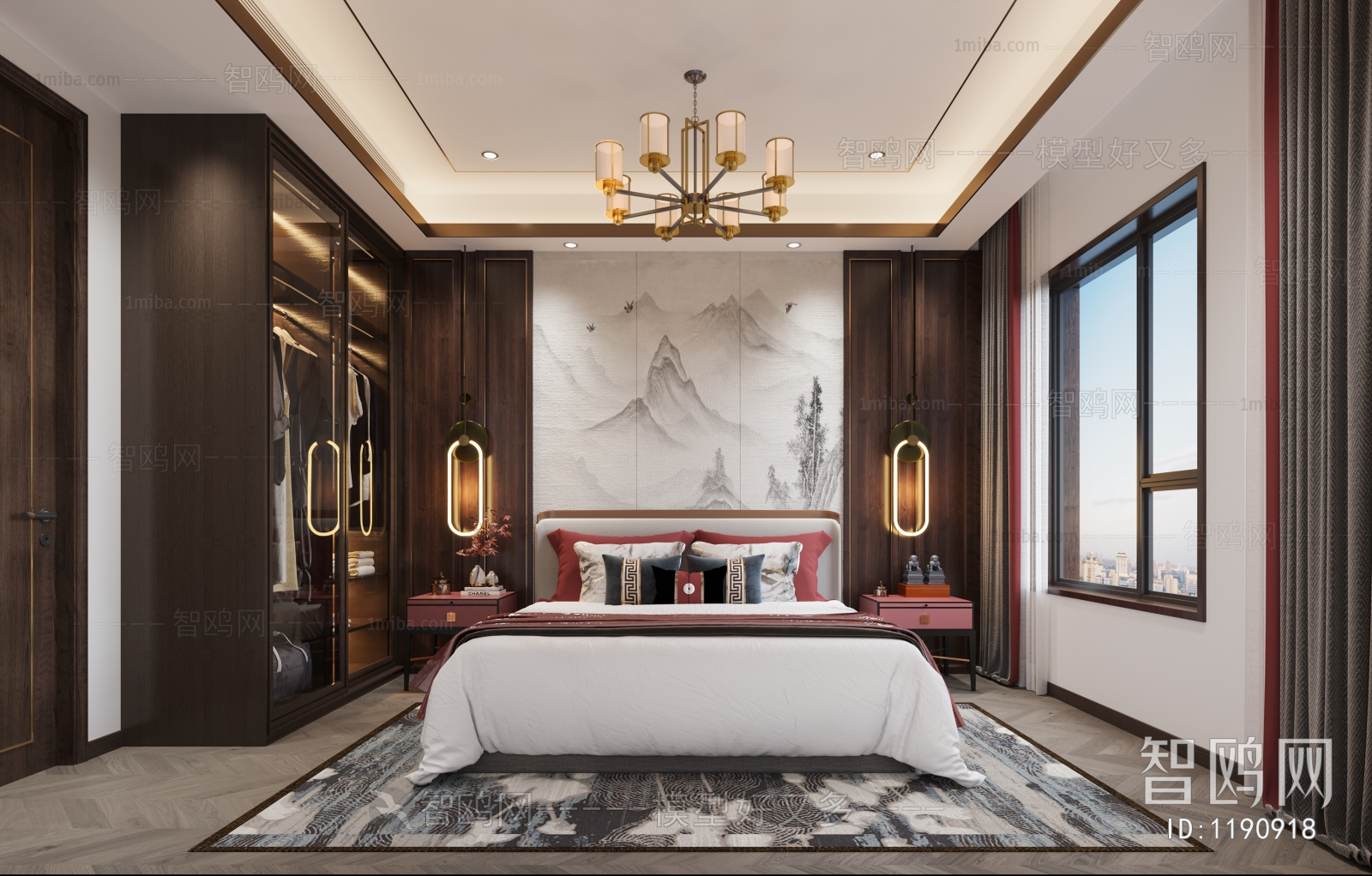 New Chinese Style Bedroom