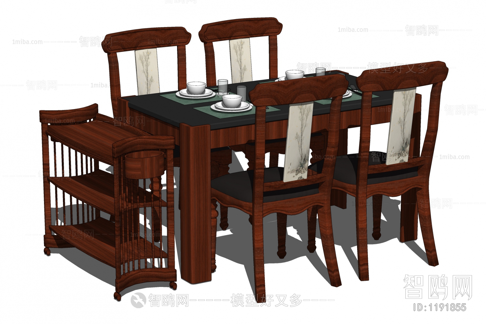 Modern Chinese Style Dining Table And Chairs