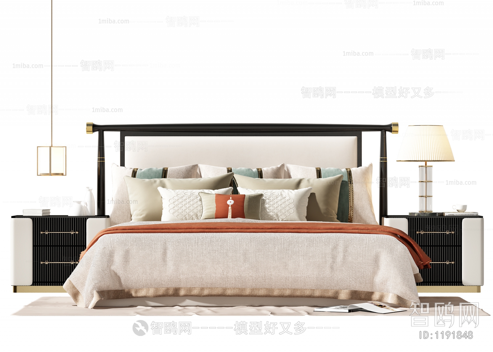 New Chinese Style Double Bed