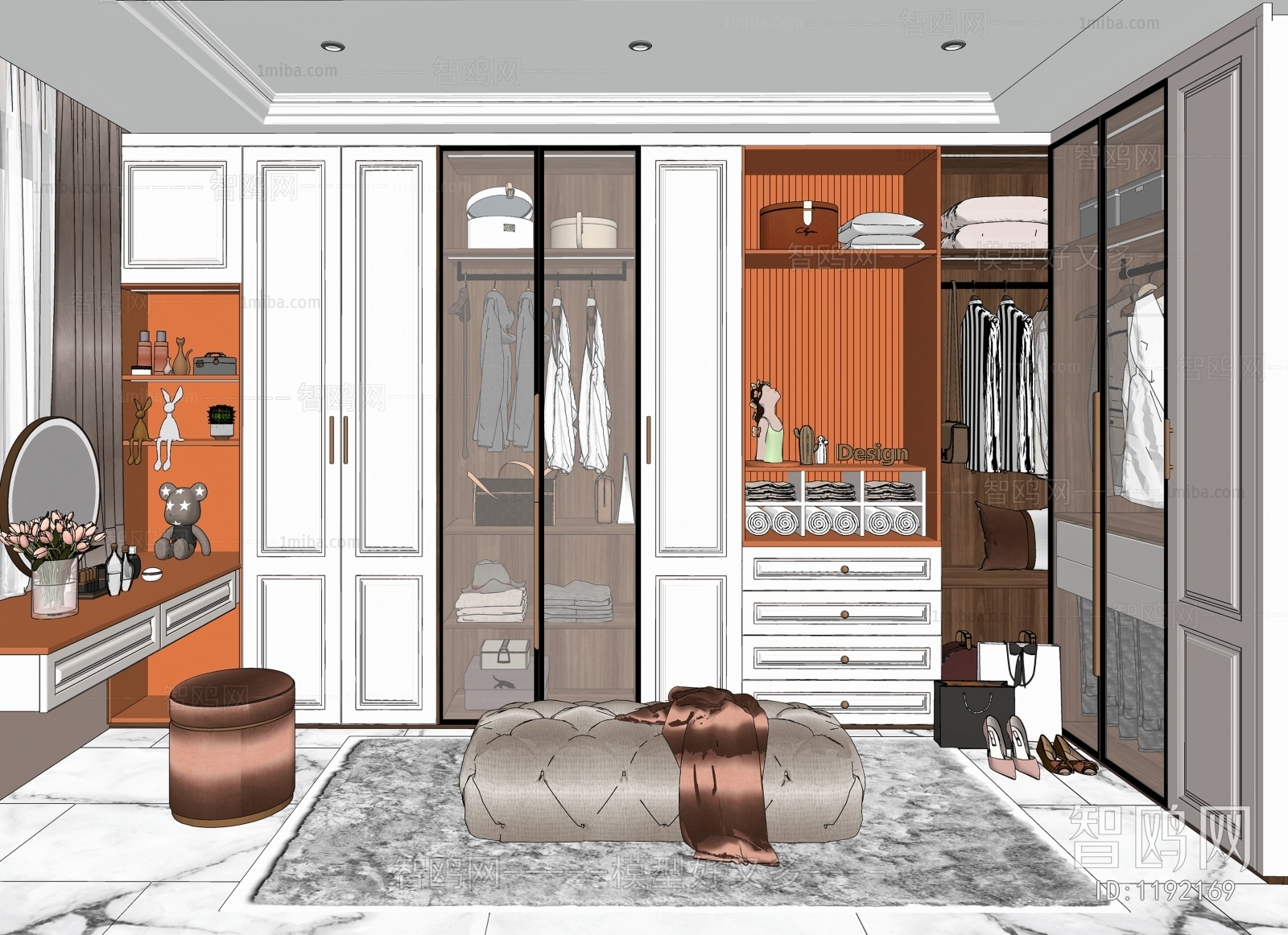 American Style Clothes Storage Area