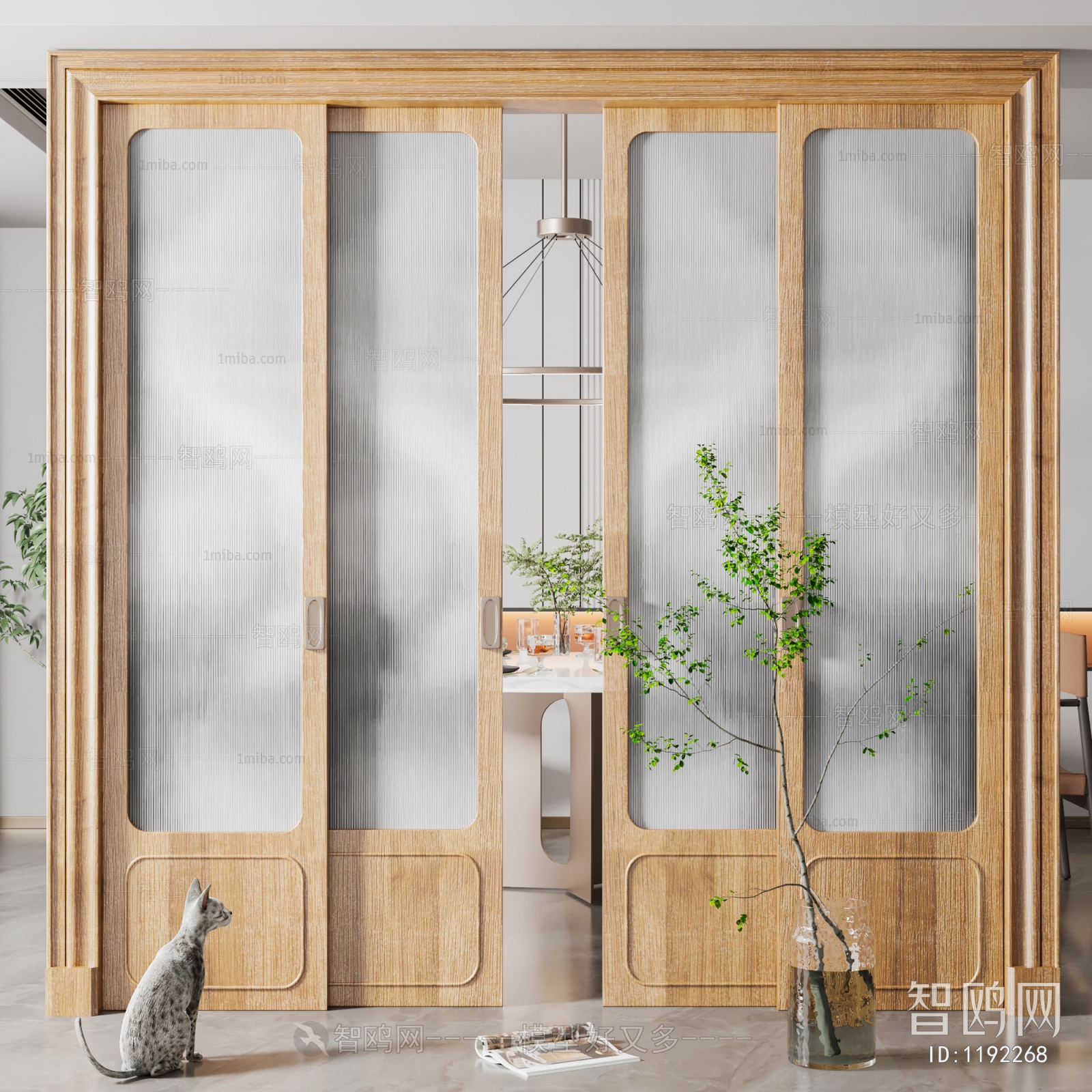 New Chinese Style Sliding Door