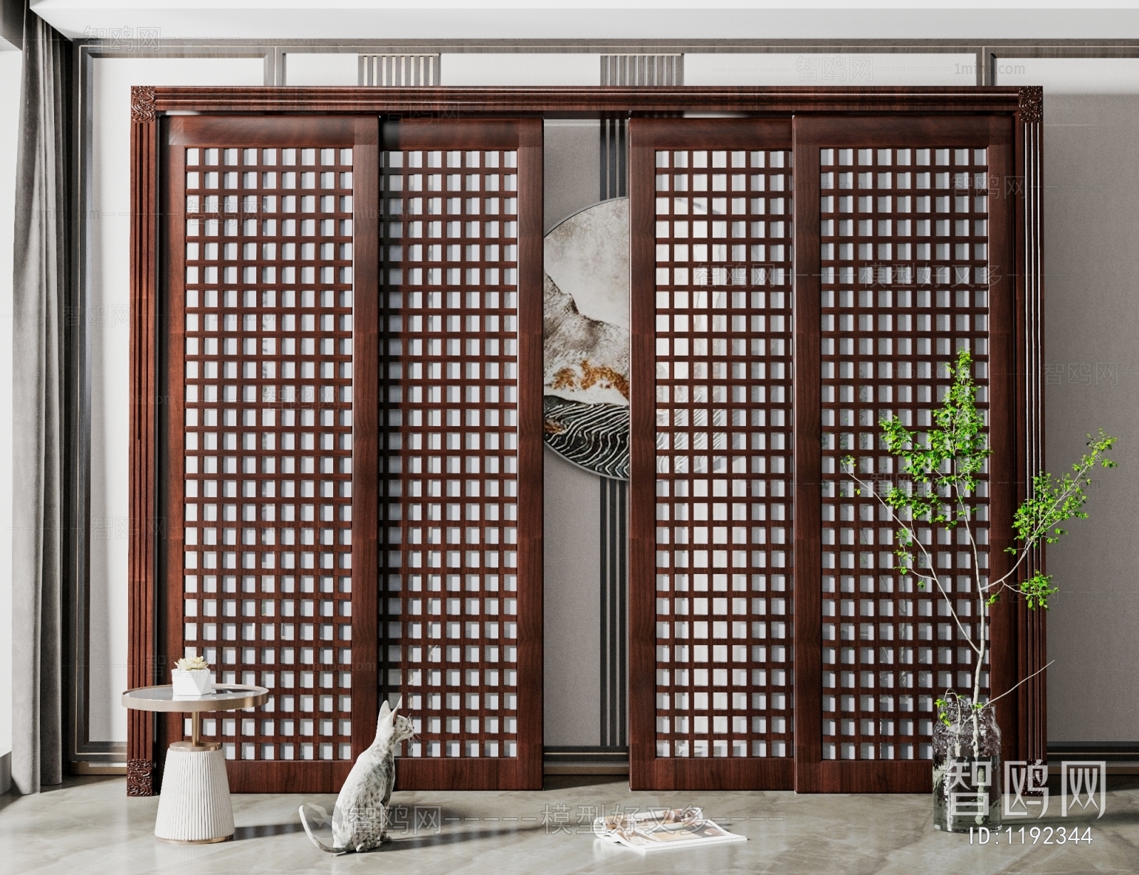 New Chinese Style Sliding Door