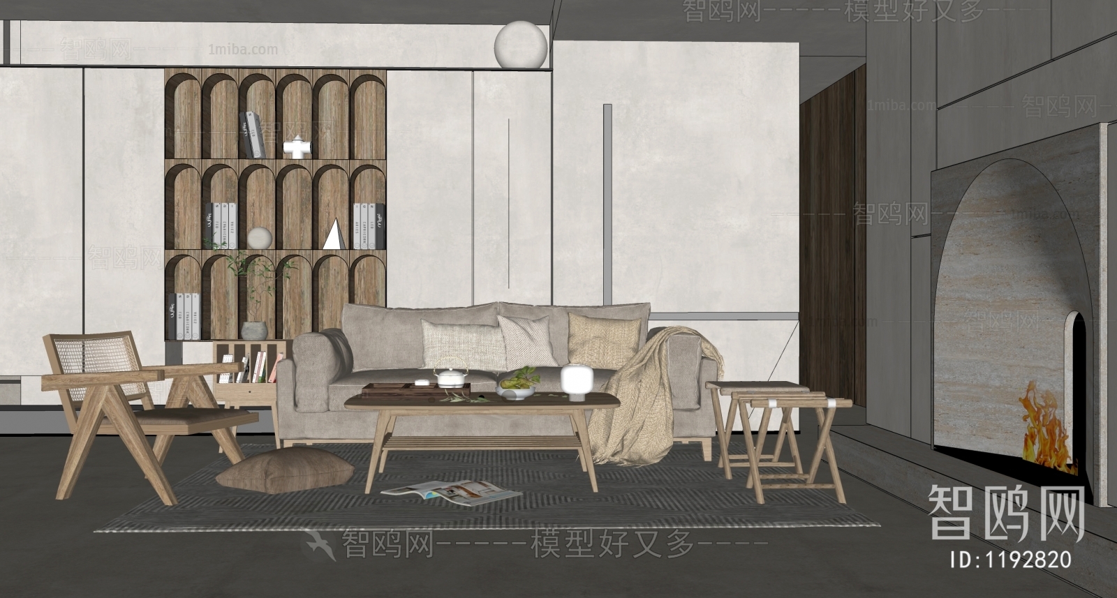 Wabi-sabi Style A Living Room