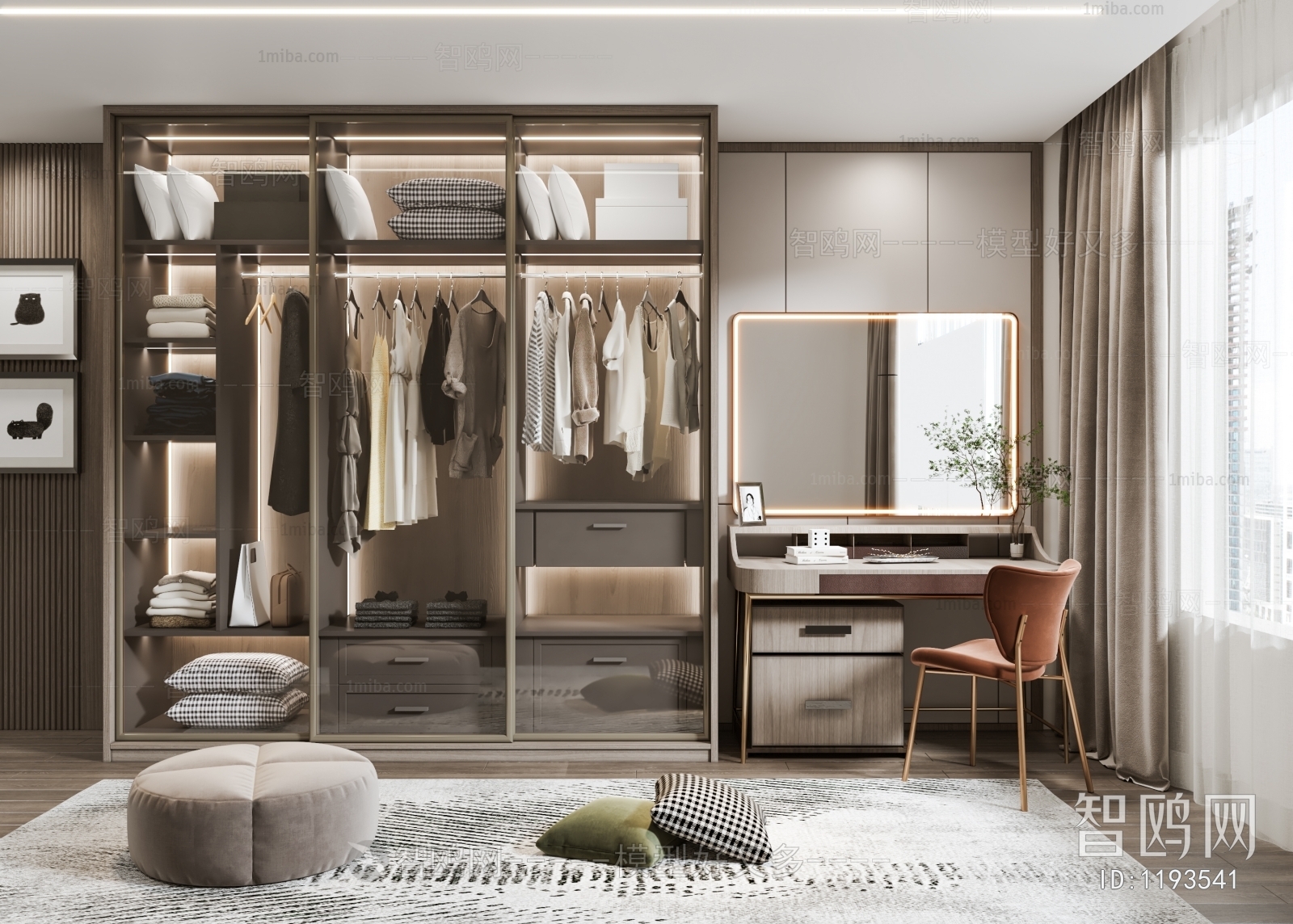 Modern Clothes Storage Area