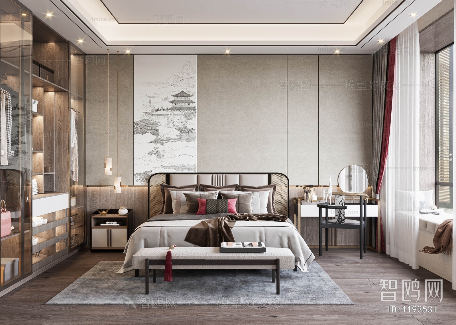 New Chinese Style Bedroom