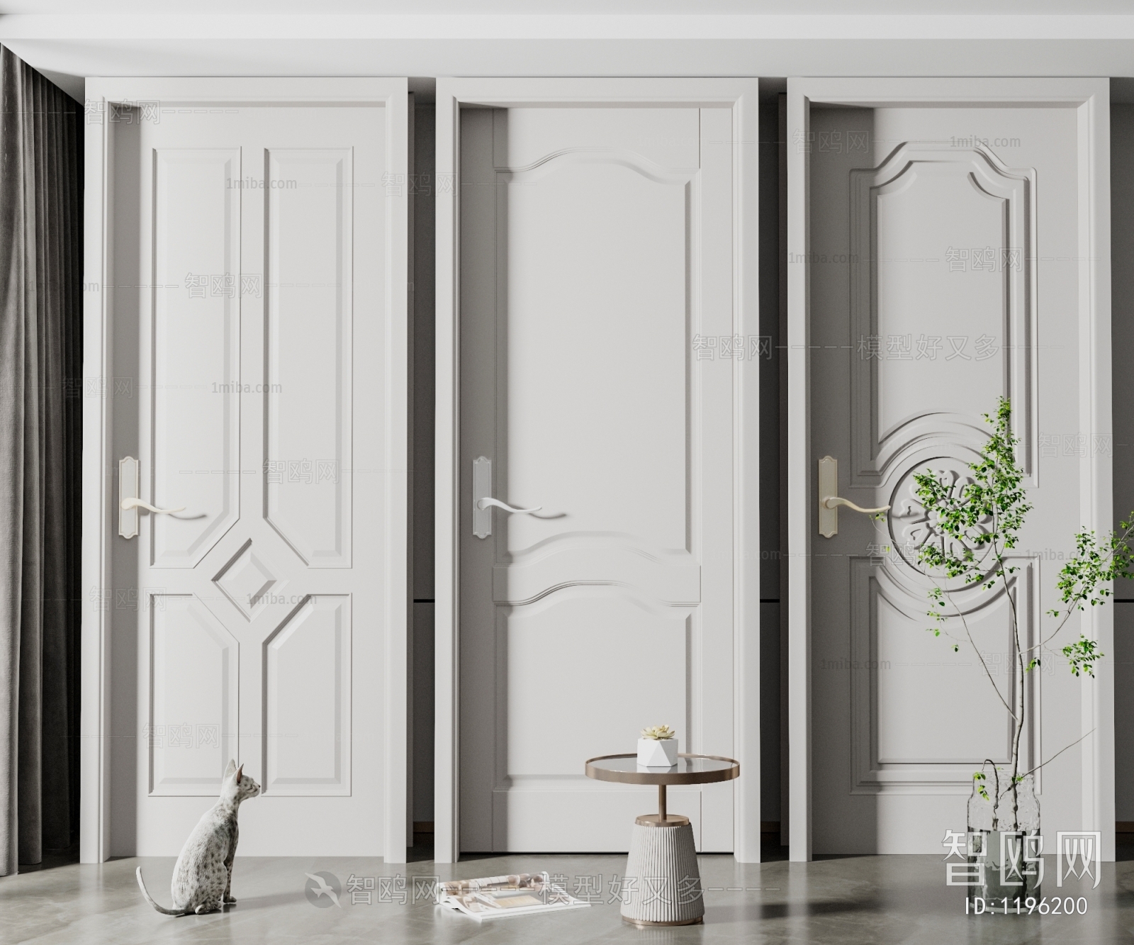 Simple European Style Door