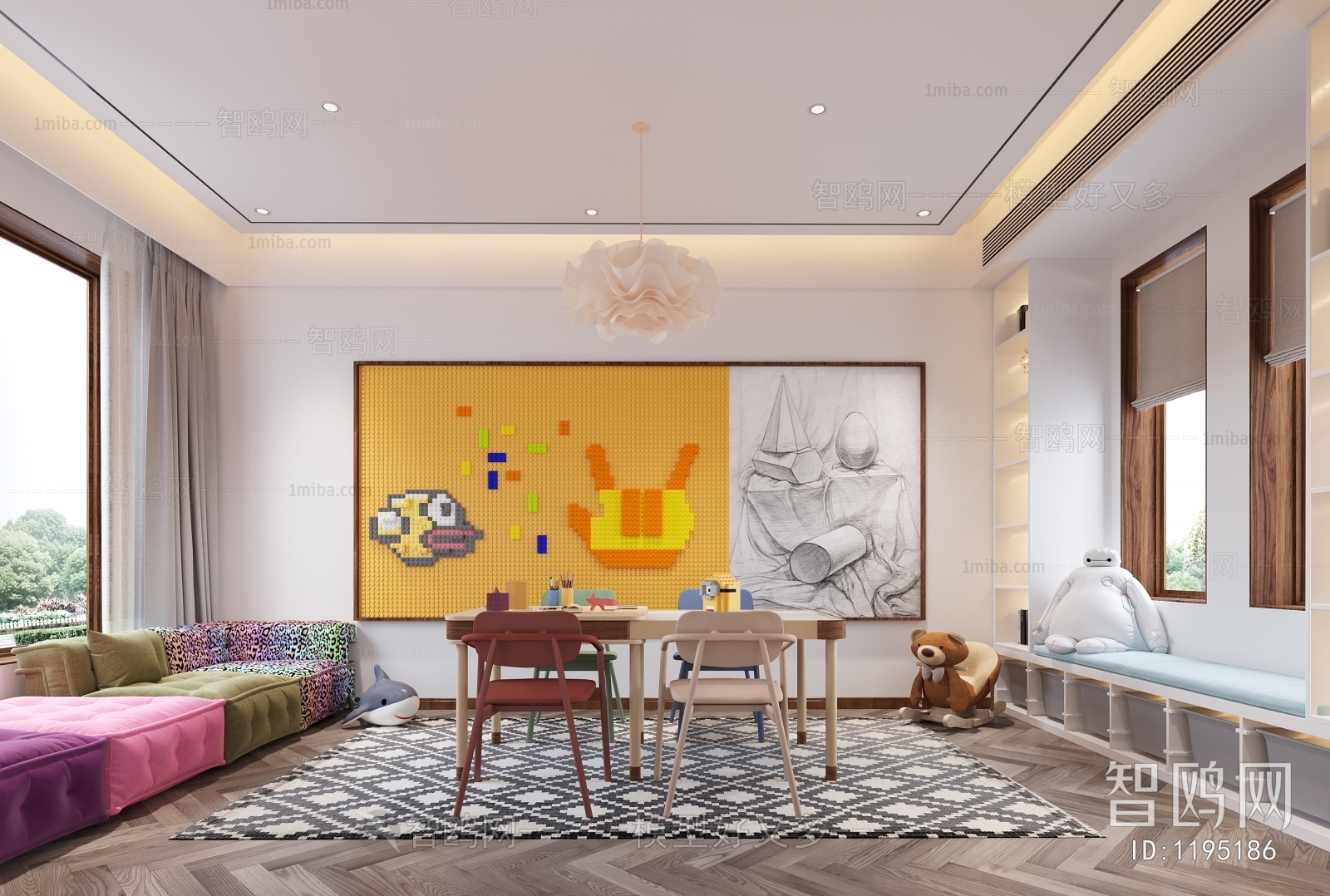 Modern Children's Room Activity Room