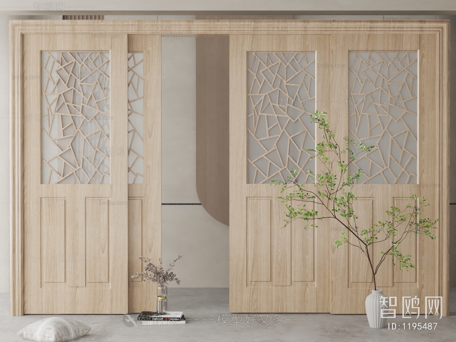 New Chinese Style Sliding Door