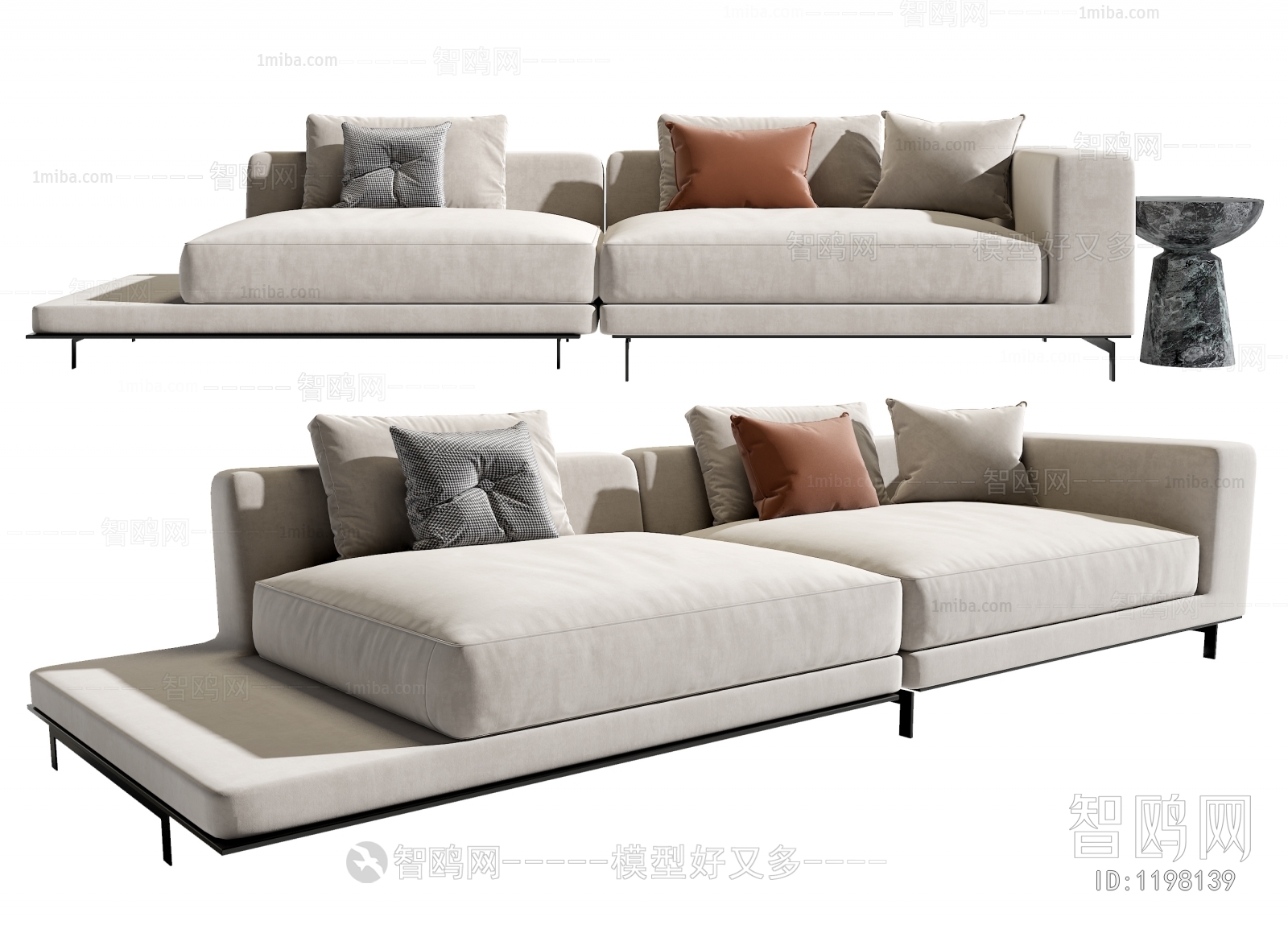 Modern Multi Person Sofa