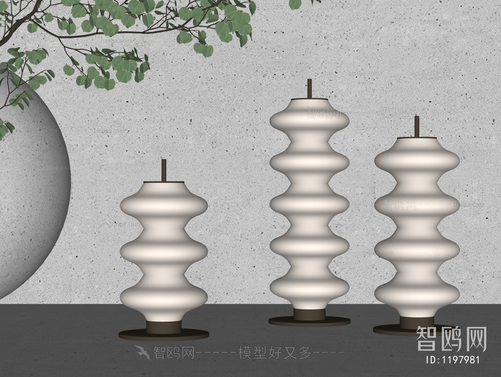 Modern Wabi-sabi Style Table Lamp