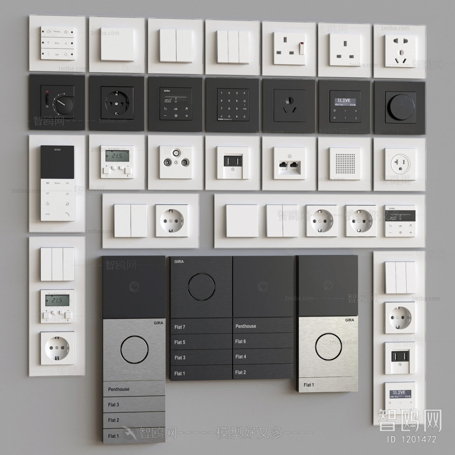 Modern Switch Socket Panel