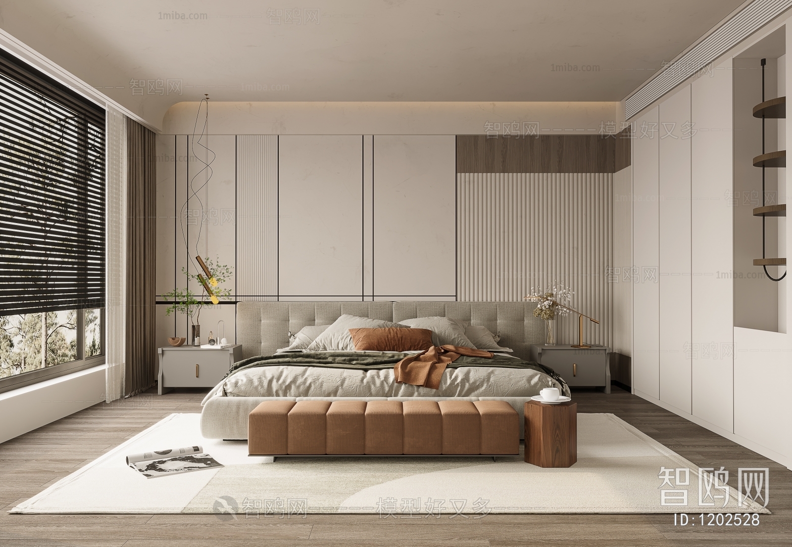 Modern Wabi-sabi Style Bedroom