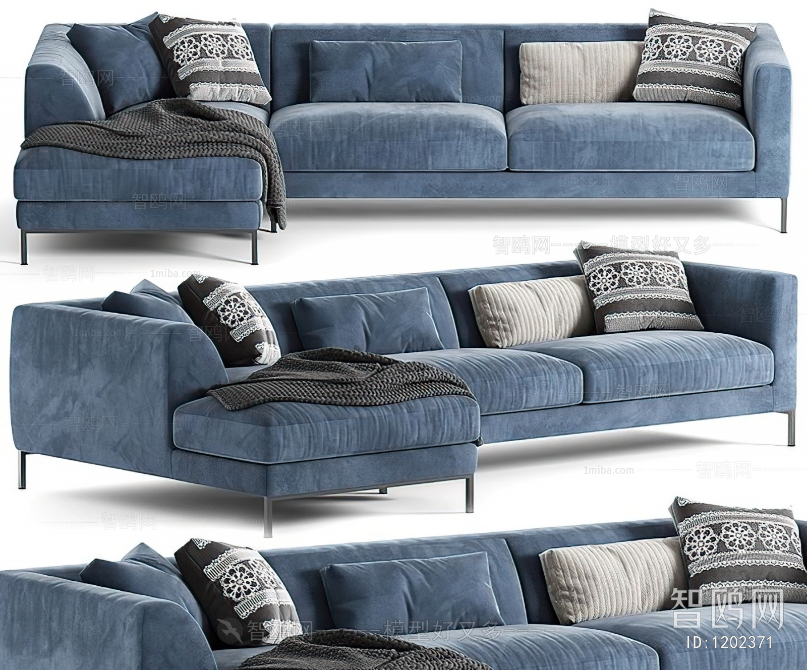 Modern Multi Person Sofa 3D Model Download - Model ID.247642042 | 1miba