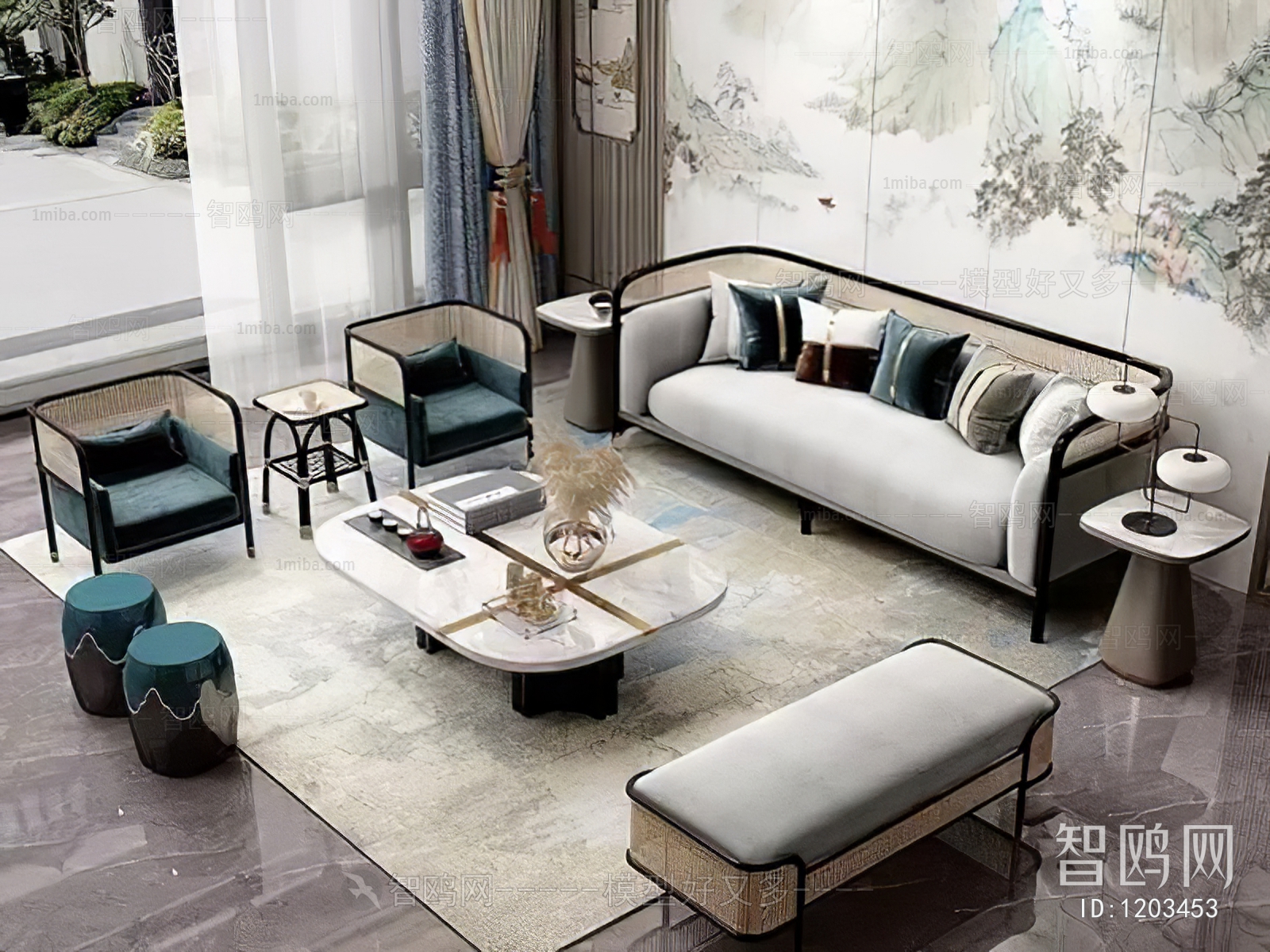 新中式沙发|工业/产品|生活用品|九支 - 原创作品 - 站酷 (ZCOOL)