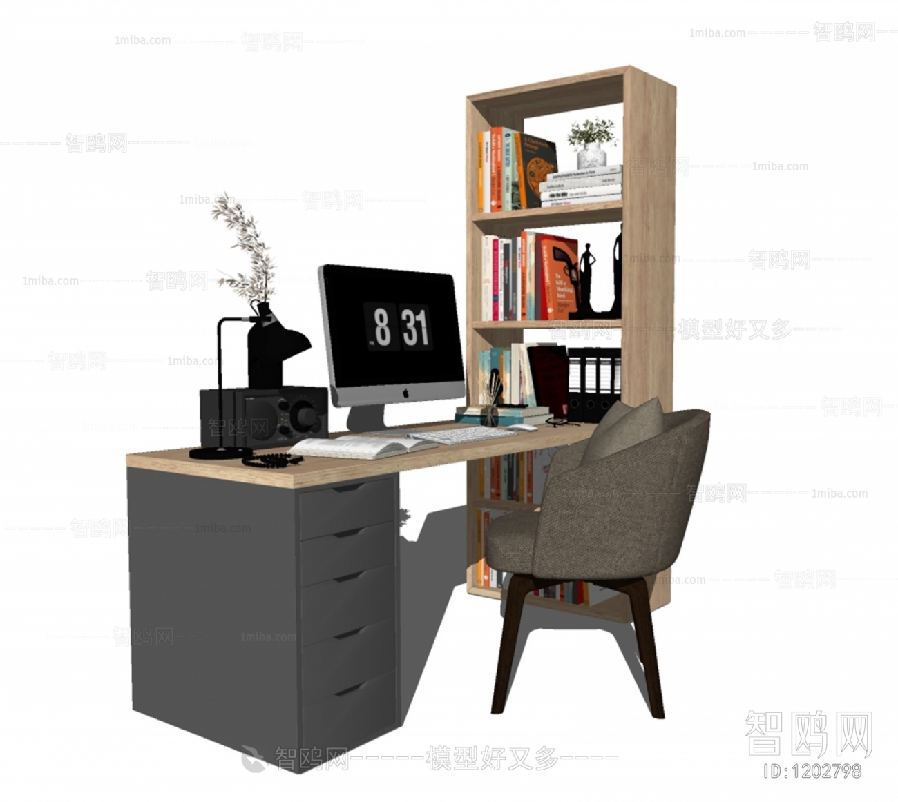 Nordic Style Computer Desk And Chair