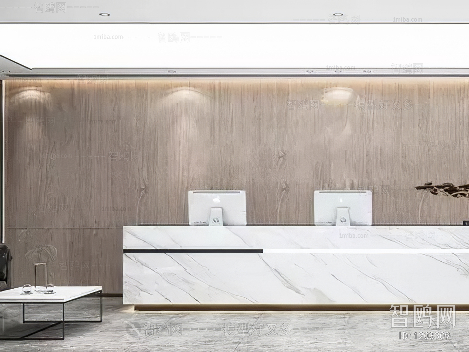 Modern Office Reception Desk