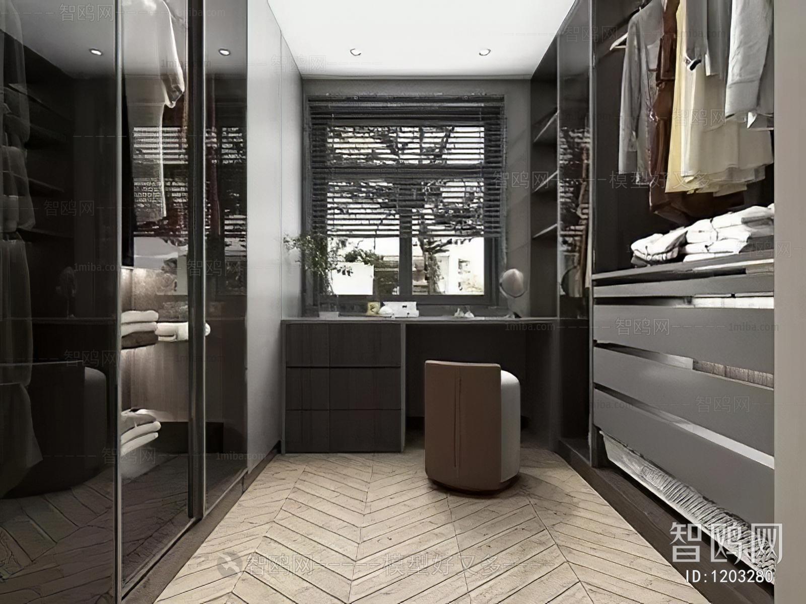 Modern Clothes Storage Area