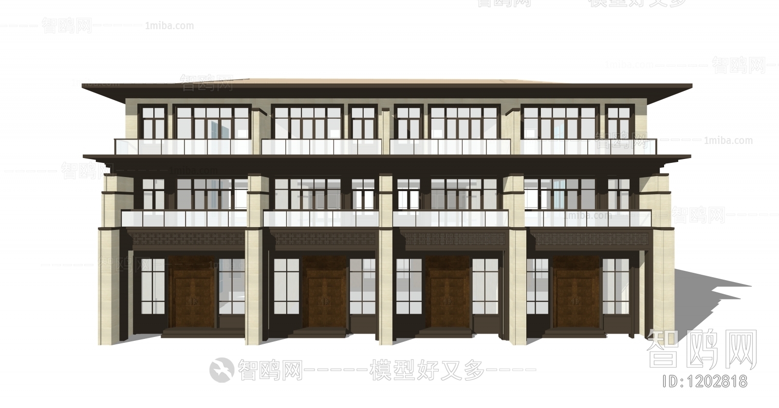 New Chinese Style Villa Appearance