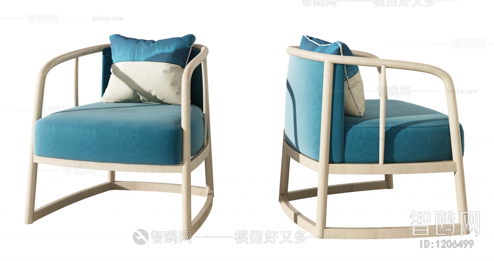 New Chinese Style Single Sofa