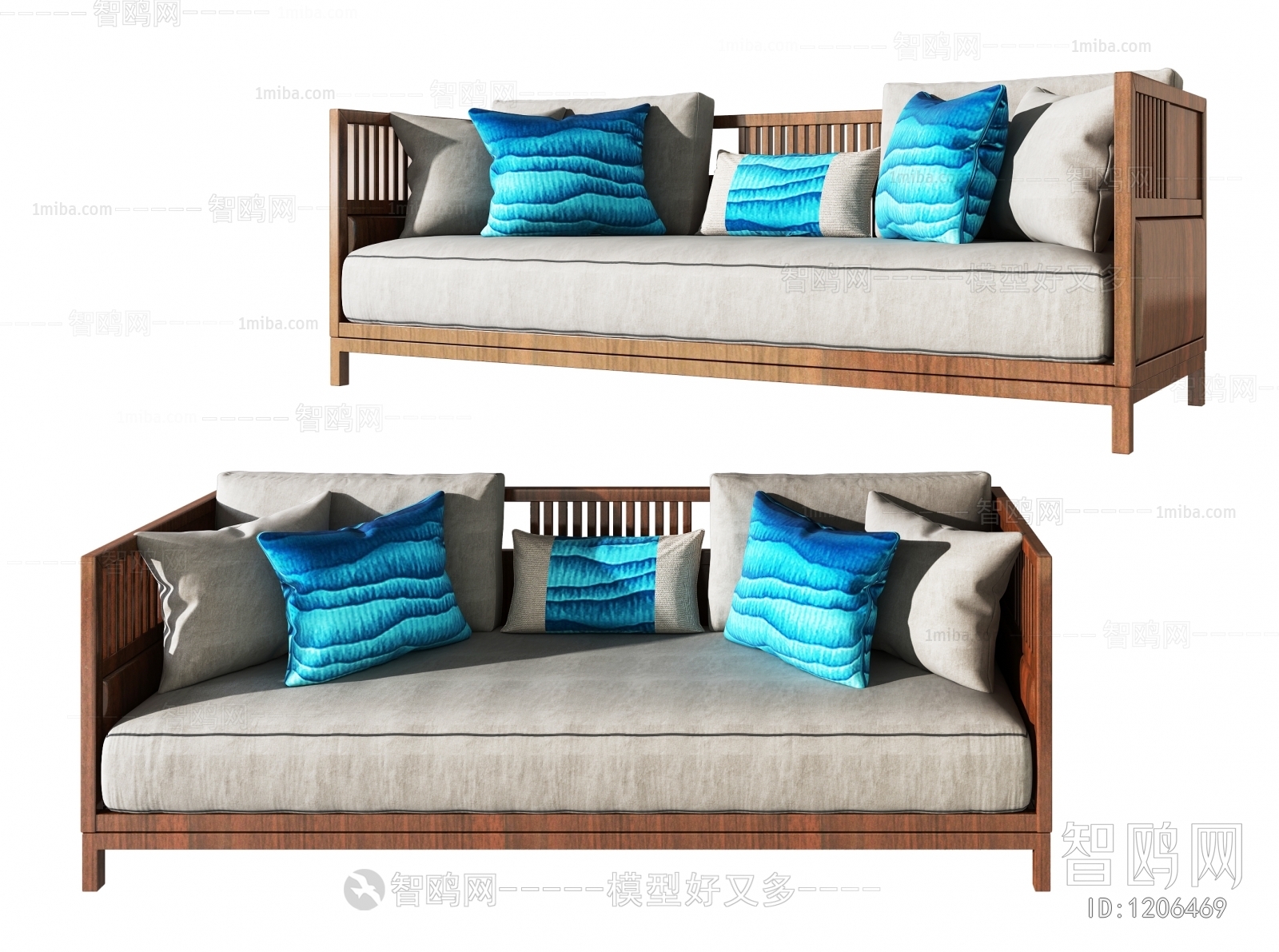 New Chinese Style A Sofa For Two