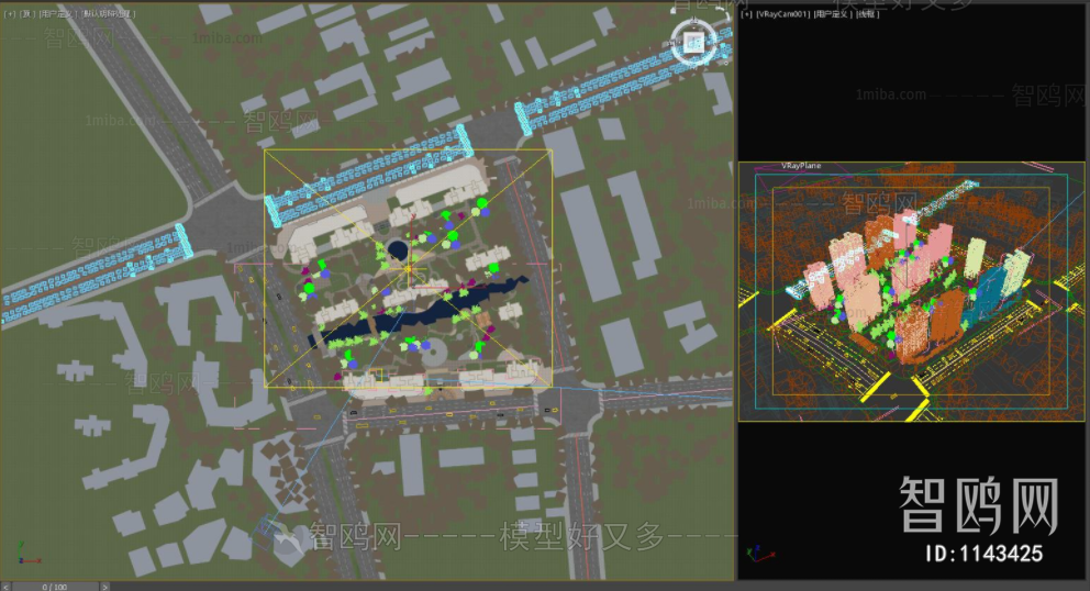 Modern Architectural Bird's-eye View Planning