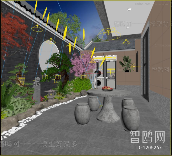 New Chinese Style Courtyard/landscape