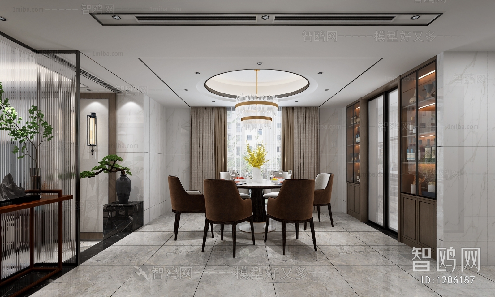 New Chinese Style A Living Room