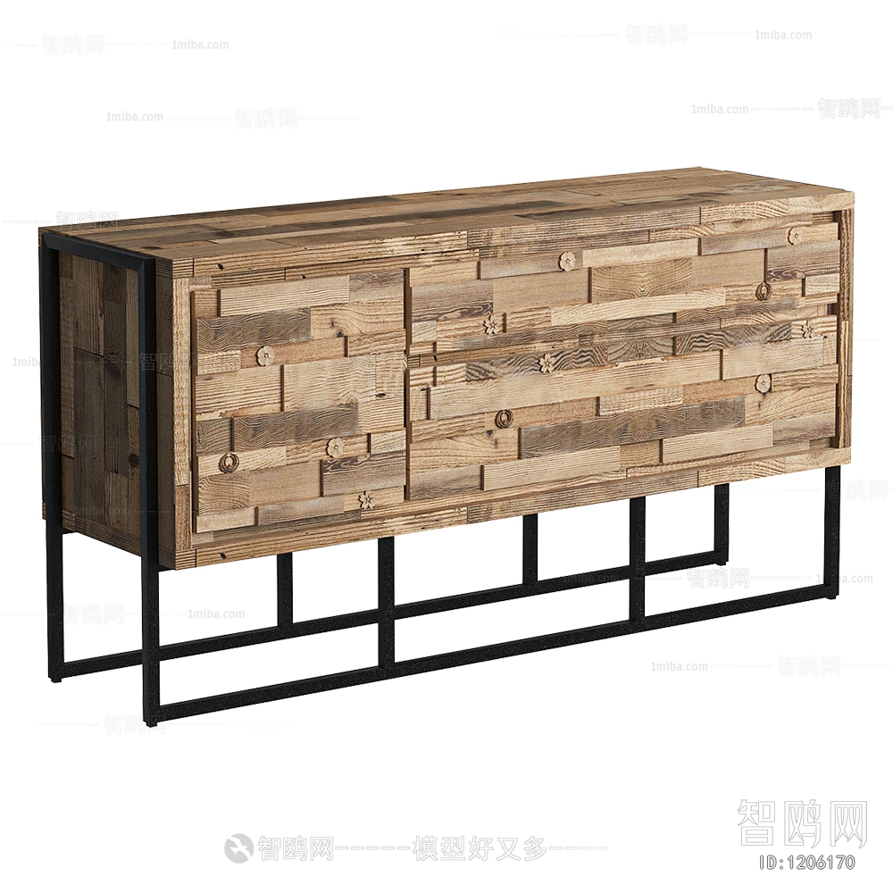 Modern Industrial Style Decorative Cabinet