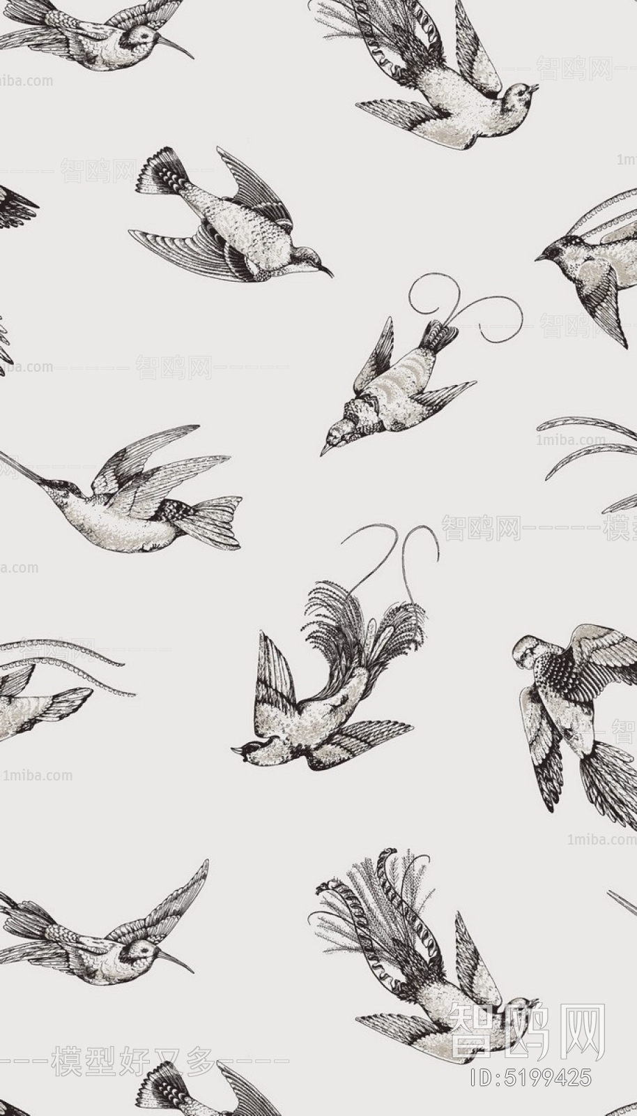 Animal And Plant Pattern Wallpaper