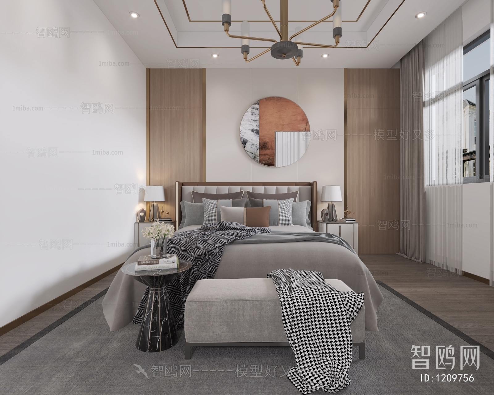 New Chinese Style Bedroom