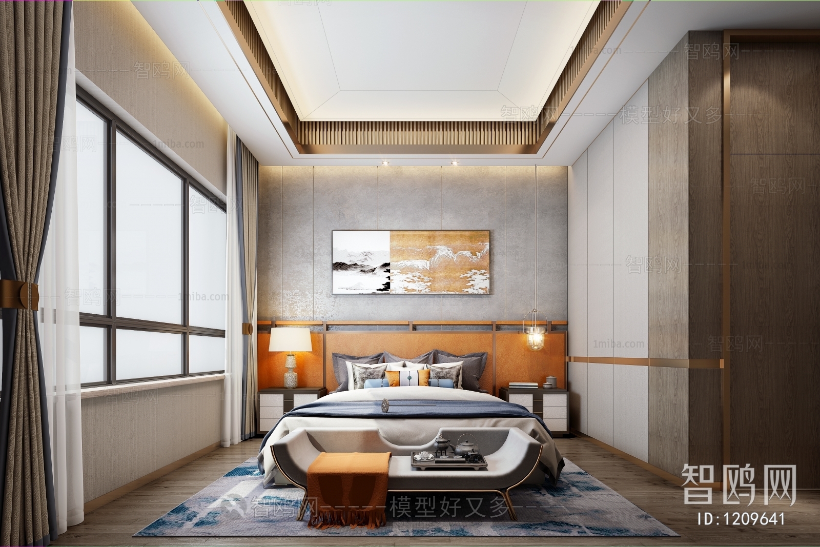 New Chinese Style Bedroom