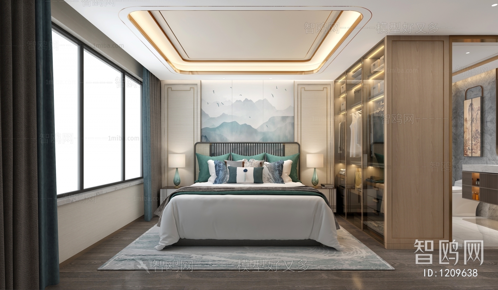 New Chinese Style Bedroom