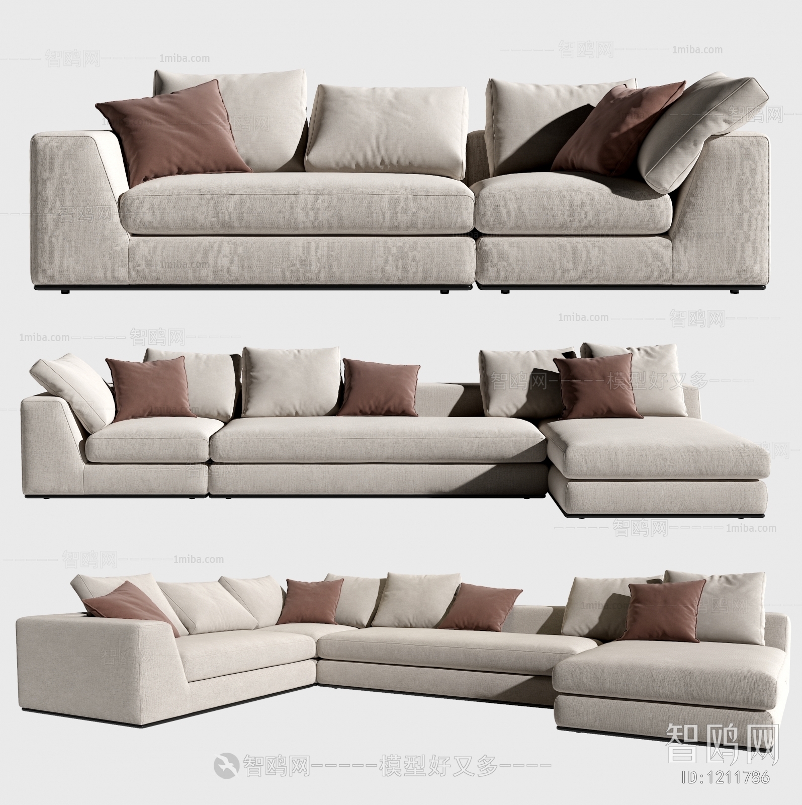 Modern Multi Person Sofa