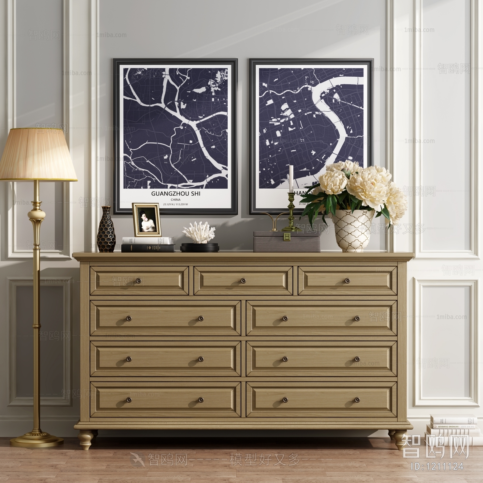 American Style Decorative Cabinet