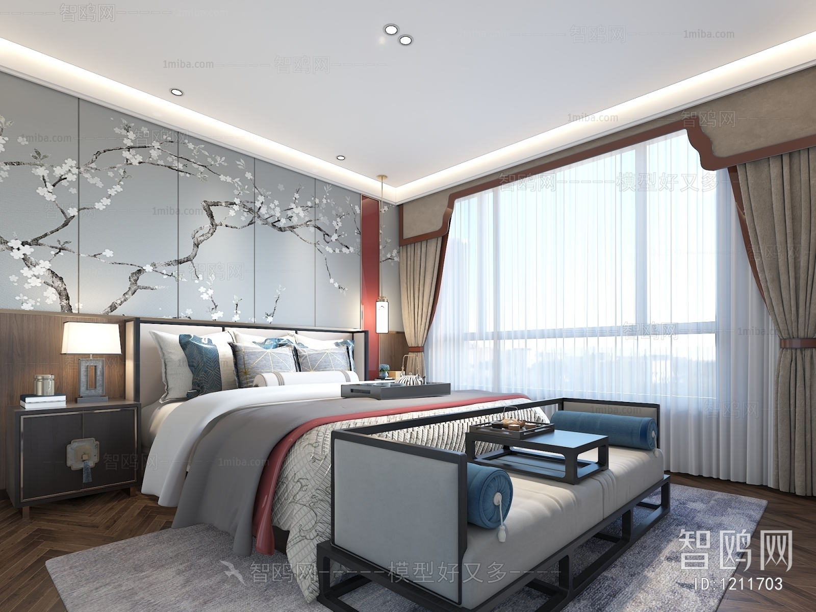 New Chinese Style Bedroom