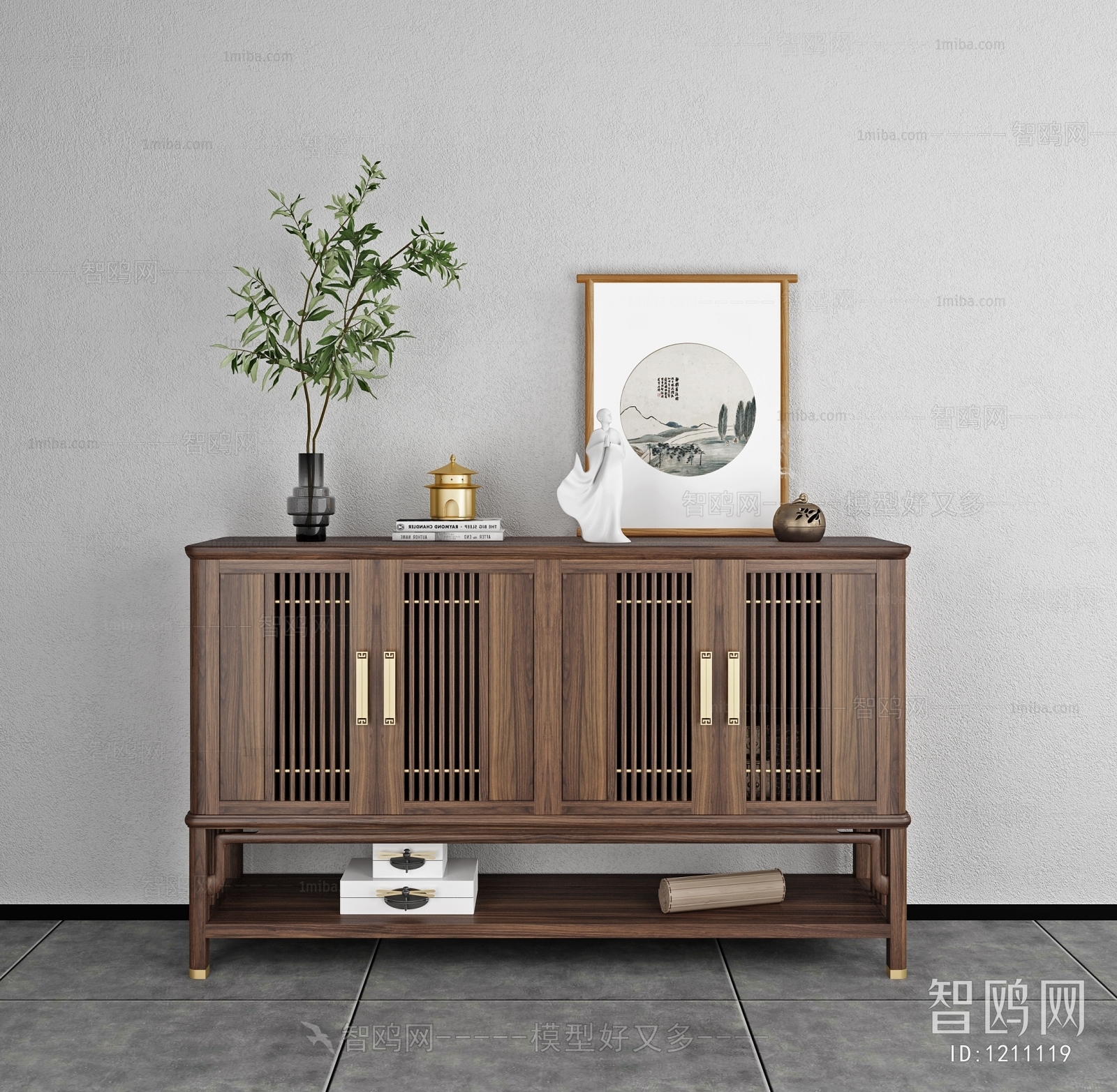 New Chinese Style Side Cabinet