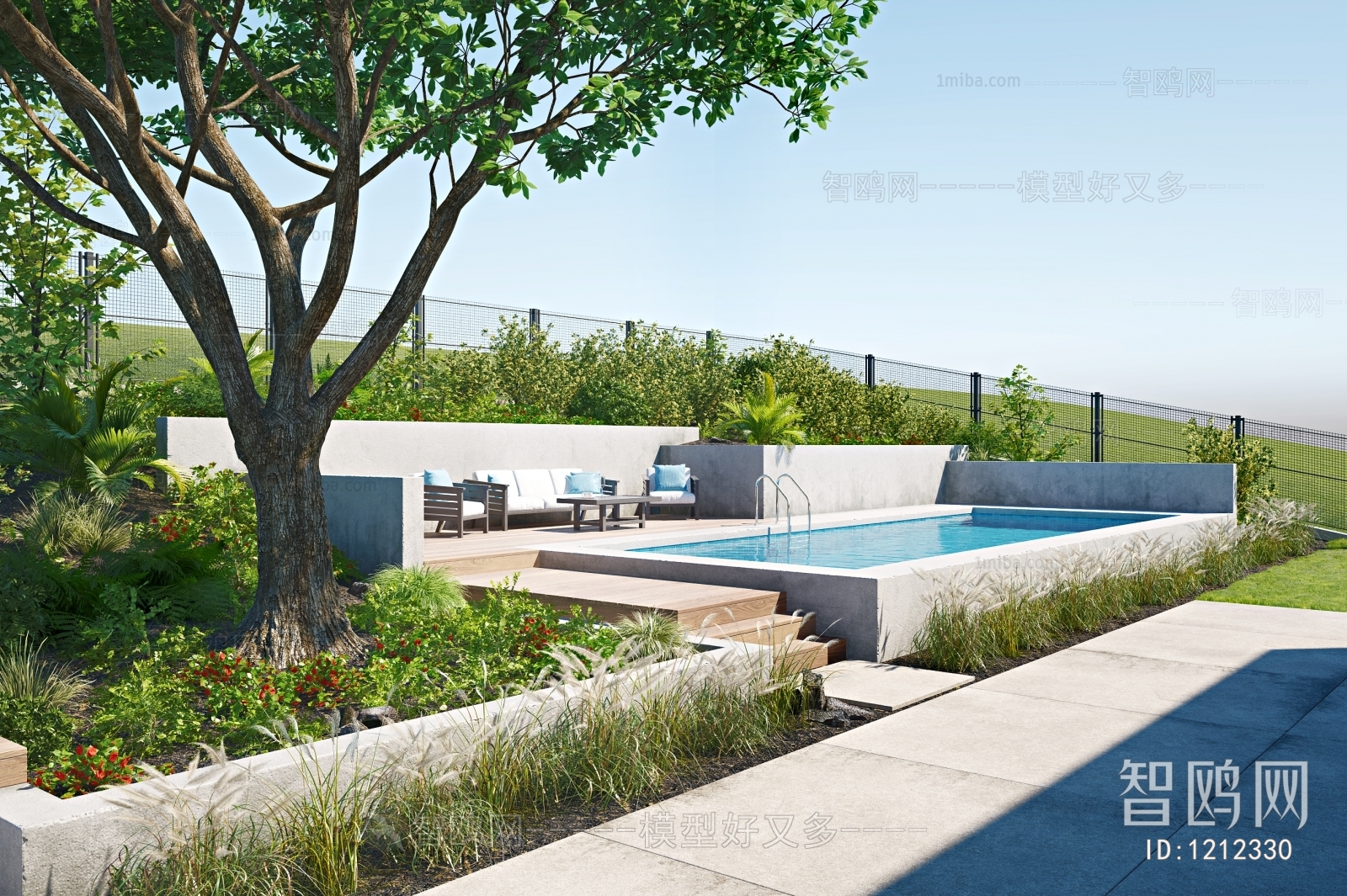 Modern Courtyard/landscape