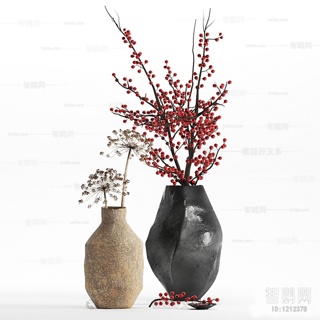 新中式花瓶花卉摆设组合