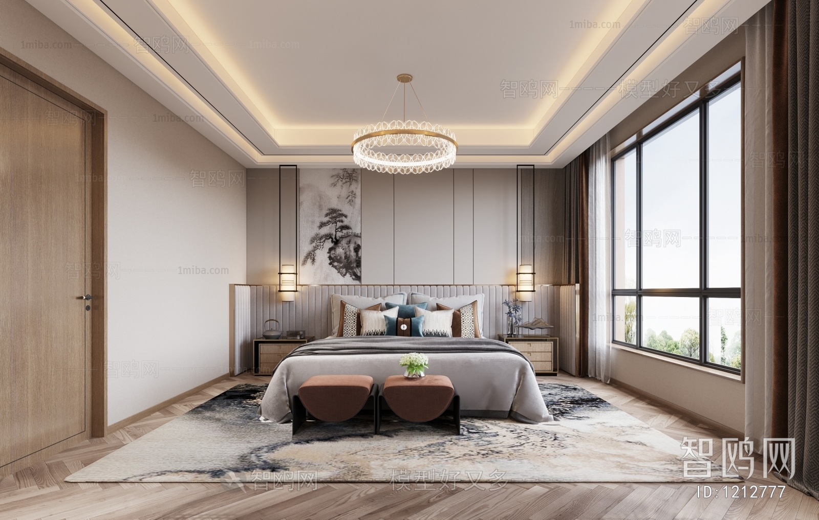 New Chinese Style Bedroom