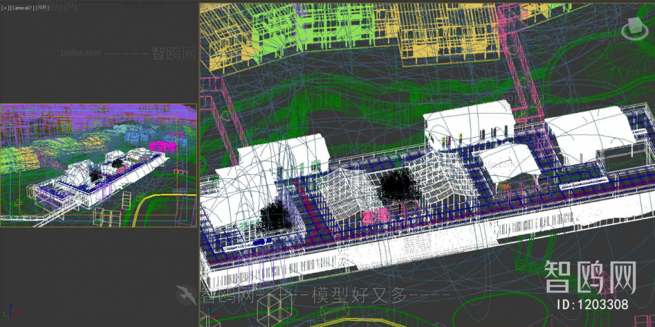 New Chinese Style Architectural Bird's-eye View Planning