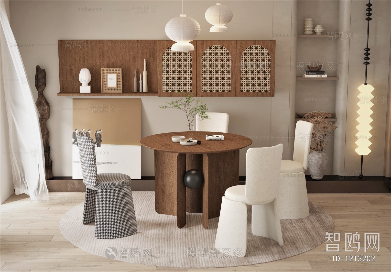 Wabi-sabi Style Dining Room