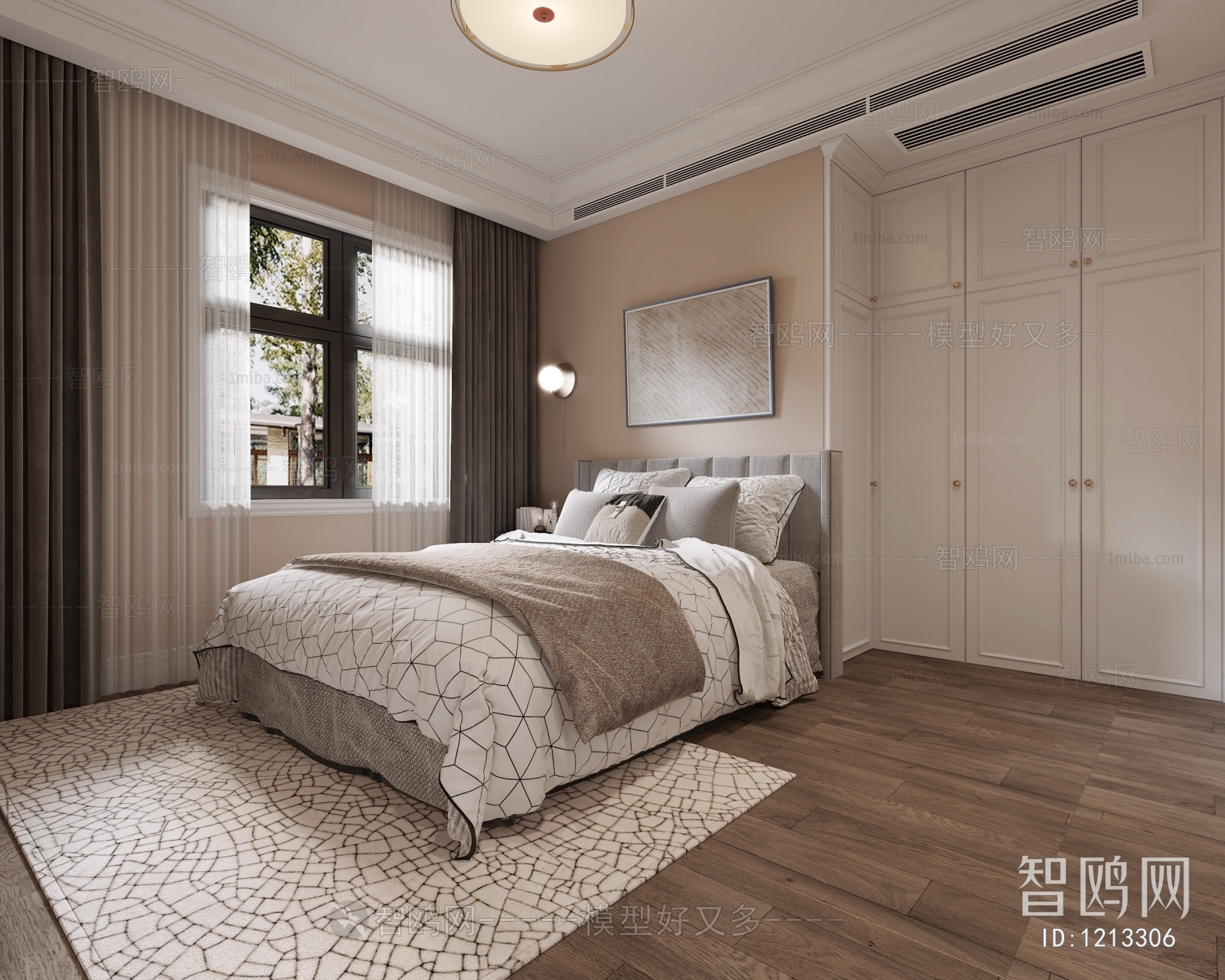 Simple European Style Bedroom