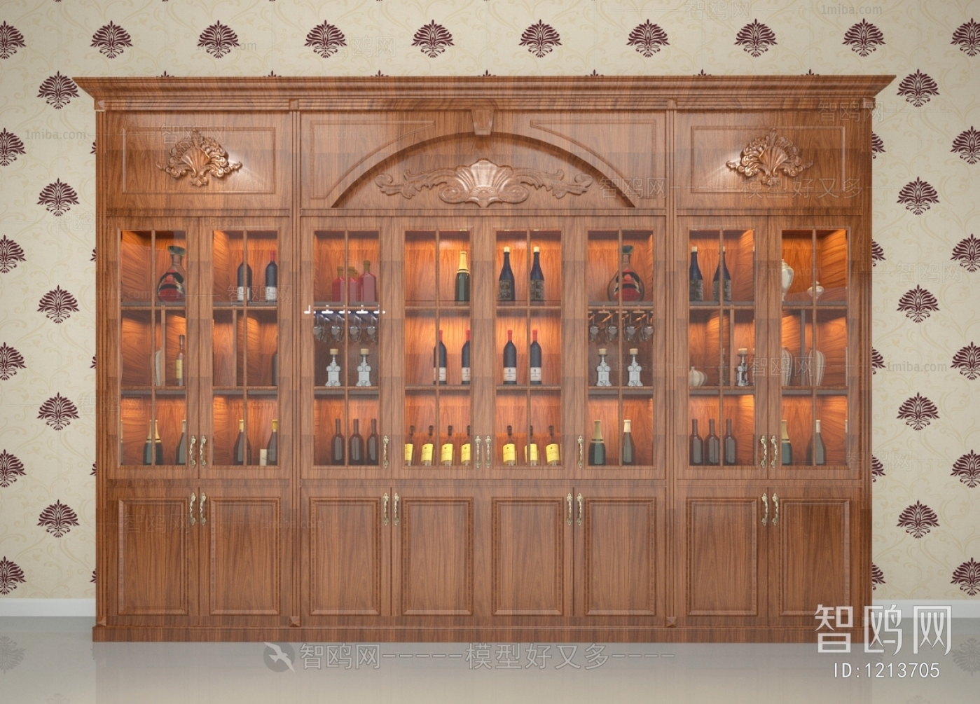 Simple European Style Wine Cabinet