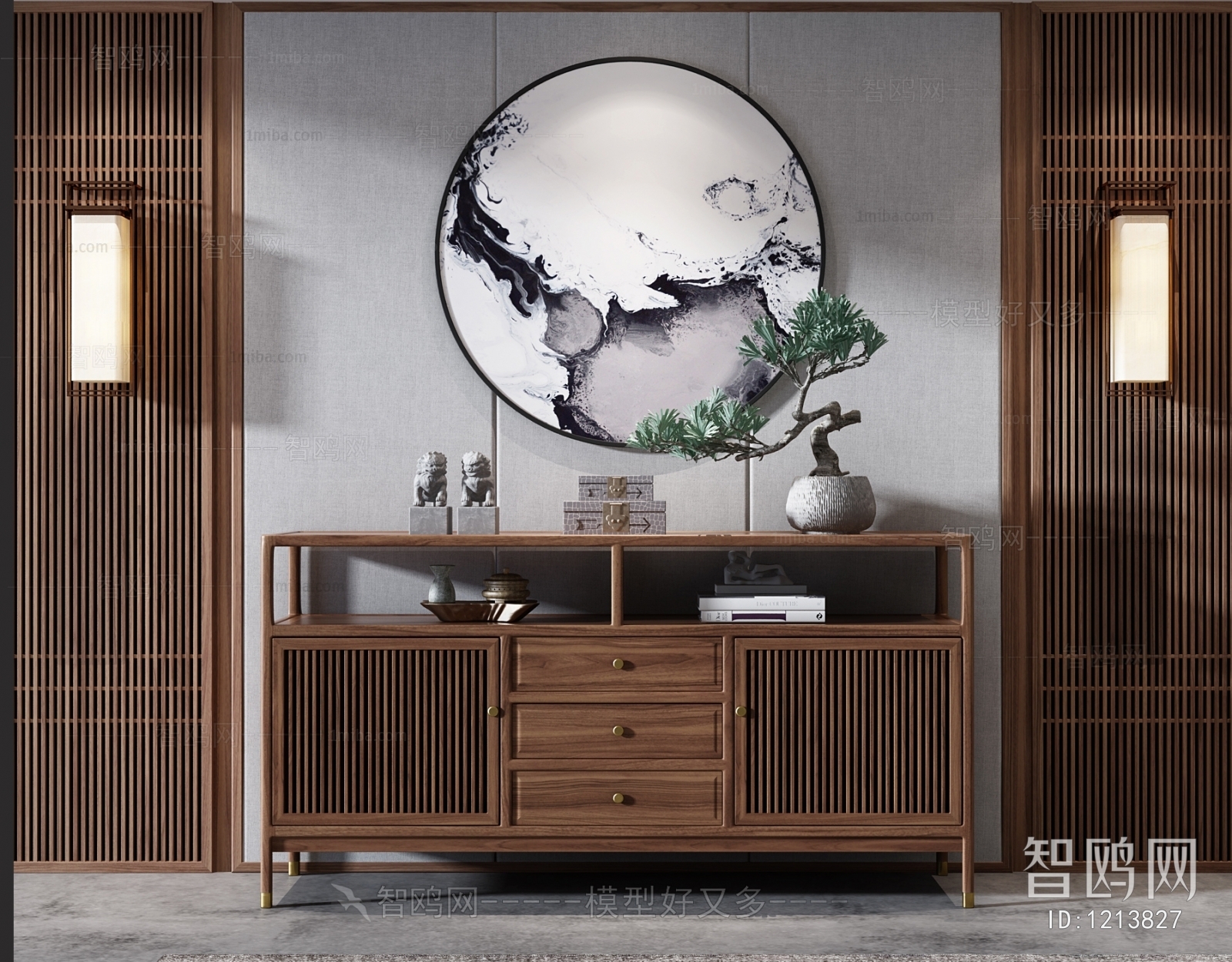 New Chinese Style Decorative Cabinet