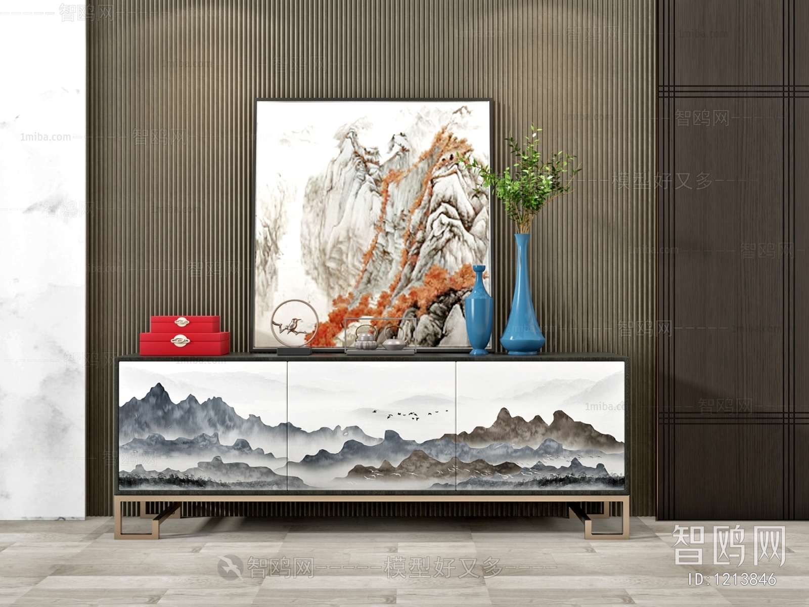 New Chinese Style TV Cabinet