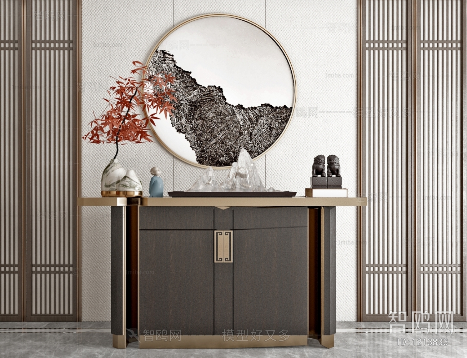 New Chinese Style Decorative Cabinet