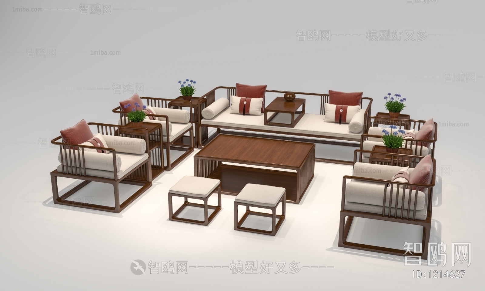 New Chinese Style Sofa Combination