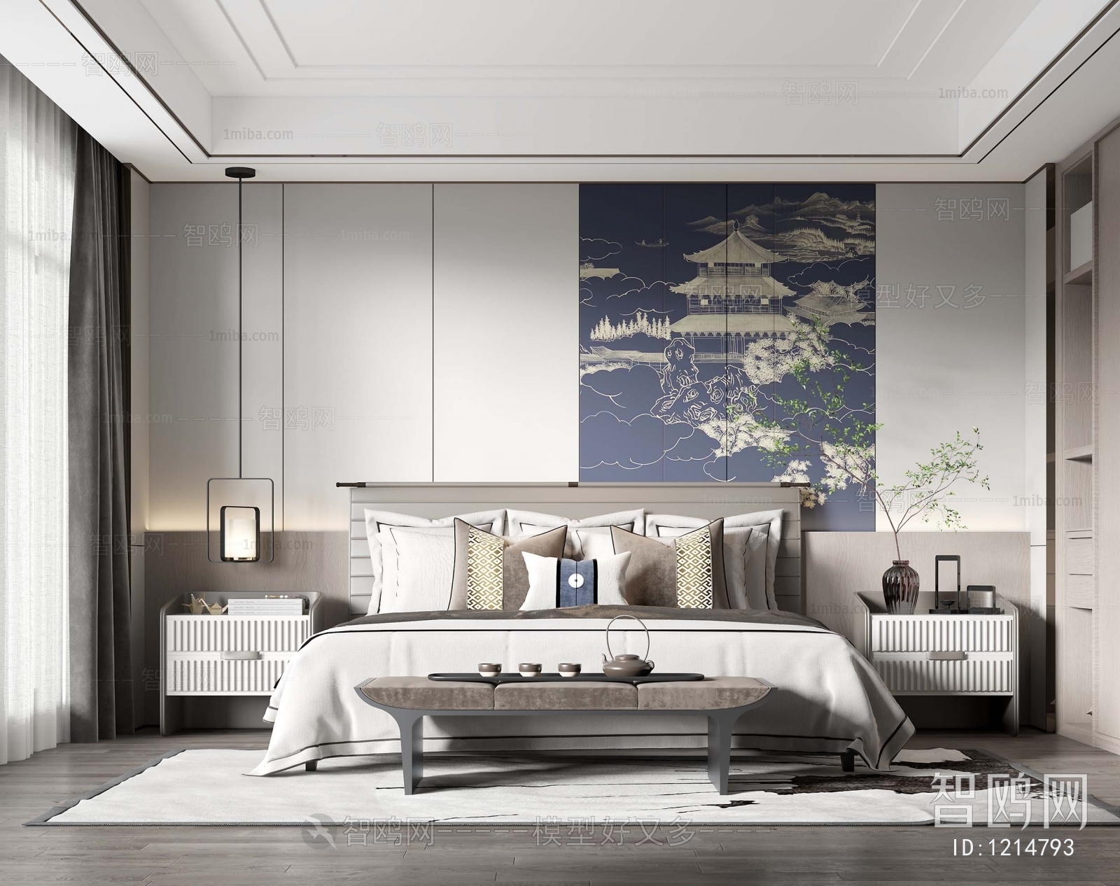 New Chinese Style Bedroom