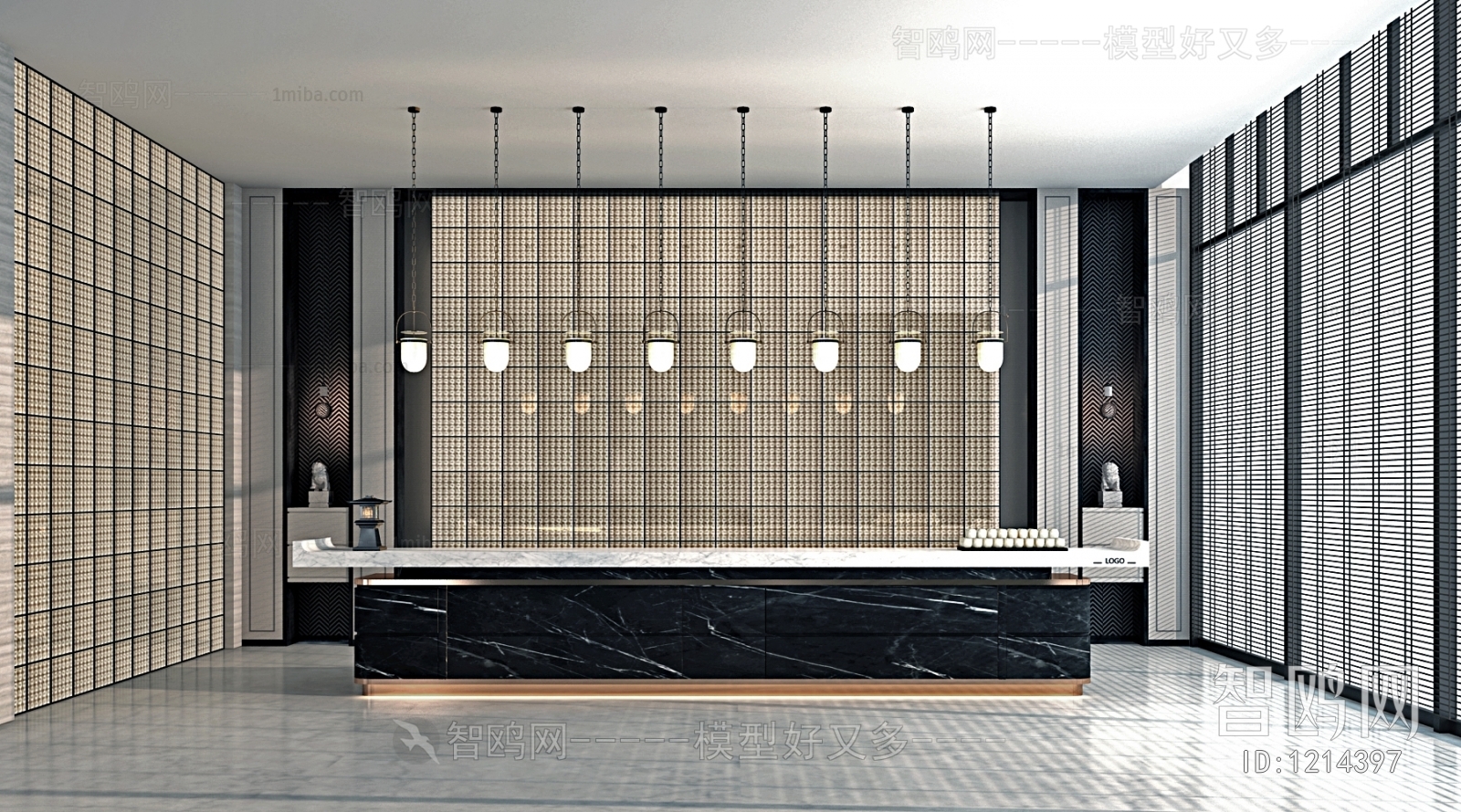 Modern Office Reception Desk